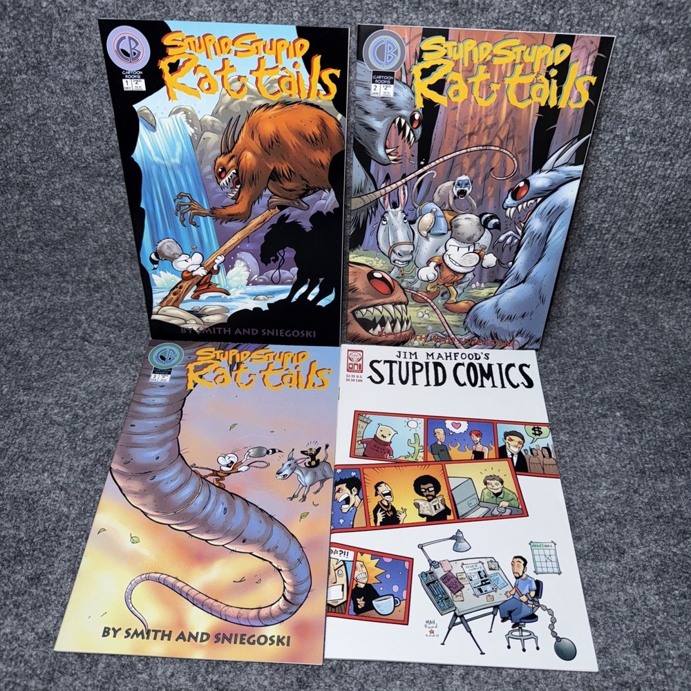 Stupid Stupid Rat Tails Comic Book‎ Lot 1-3  Jeff Smith & Stupid Comcs Mahfood's